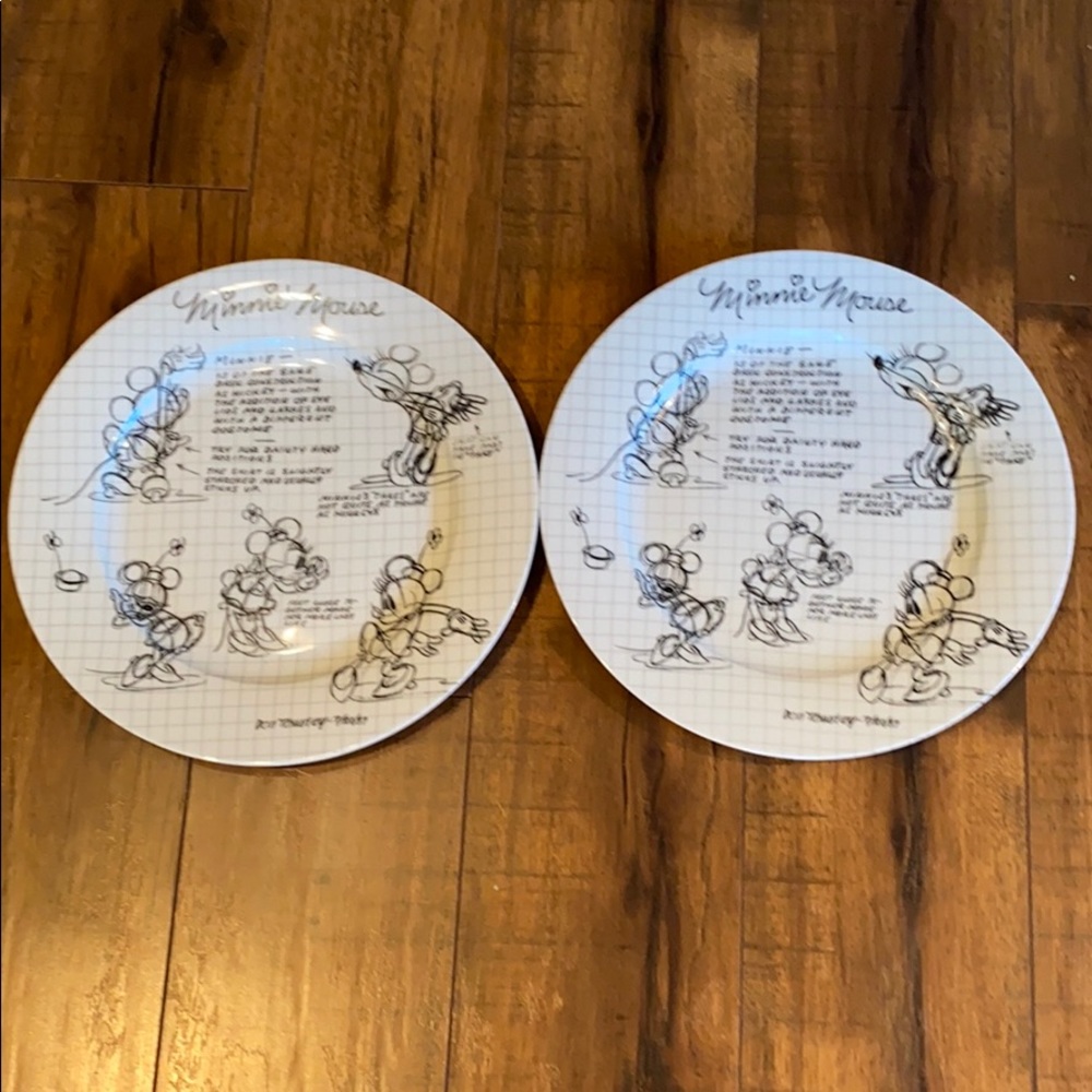 Disney sketchbook 2 minnie dinner plates